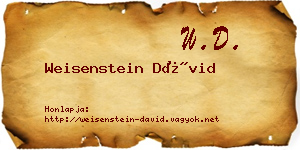 Weisenstein Dávid névjegykártya
